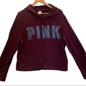 Victoria's Secret Pink brand Burgundy Hoodie Size Large